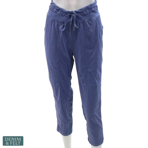 Lululemon Dance Studio Mid-Rise Cropped Gym Pants Pitch Blue Swift Size 4 - Picture 7 of 15